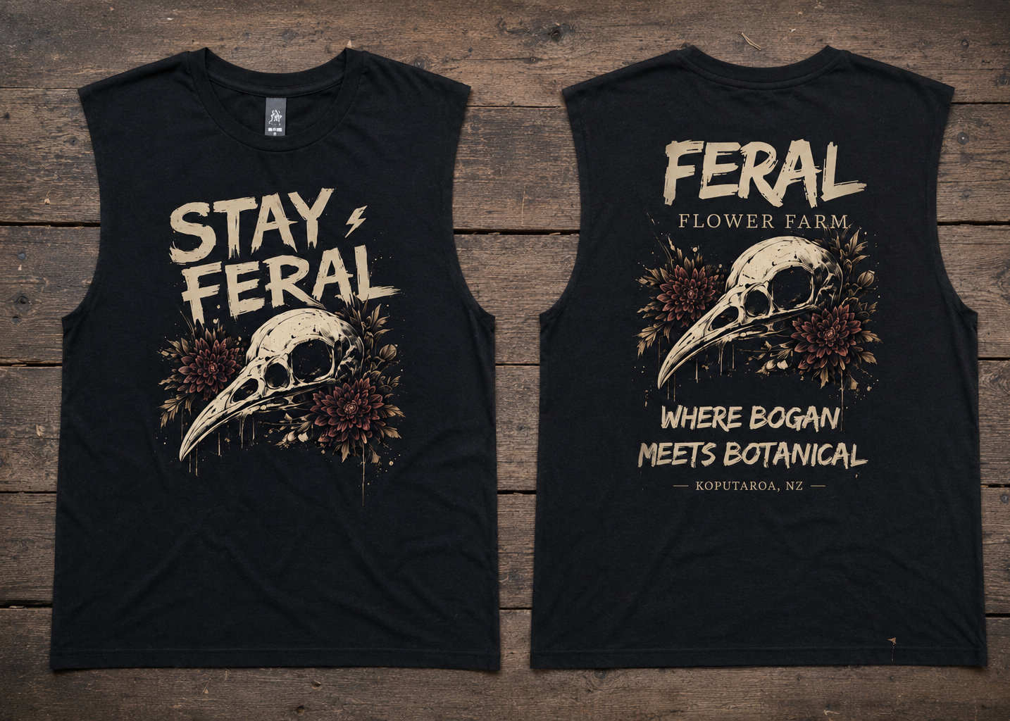 STAY FERAL | BOGAN | ADULT UNISEX CLASSIC TANK BLACK
