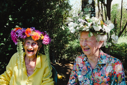 A Blossoming Friendship: Joan and Elaine's Wildstyler Photoshoot at Parkwood Retirement Village