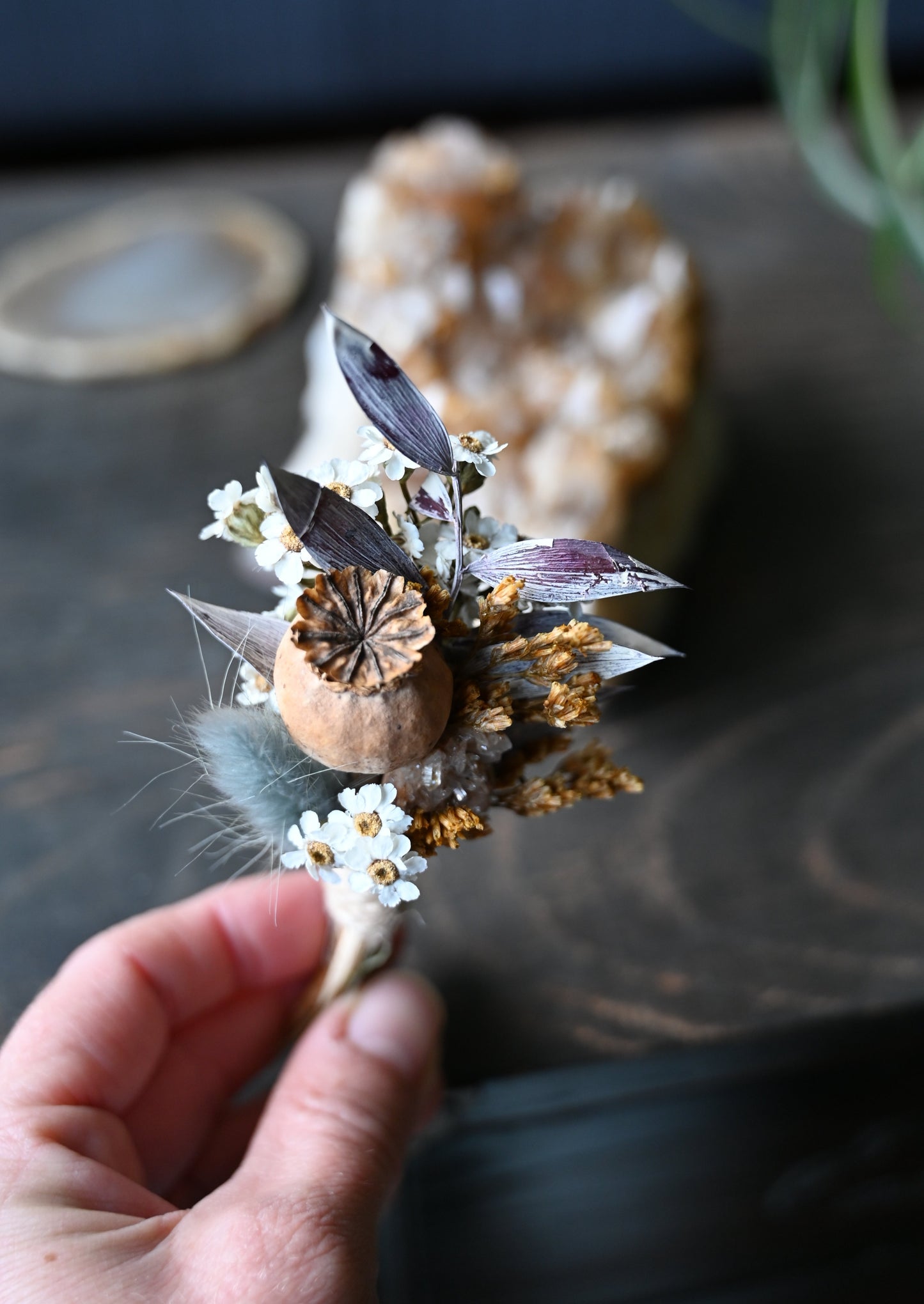 Everlasting Buttonhole with Gemstones