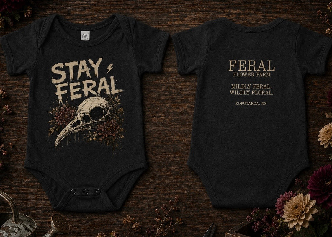 STAY FERAL INFANT ONESIE