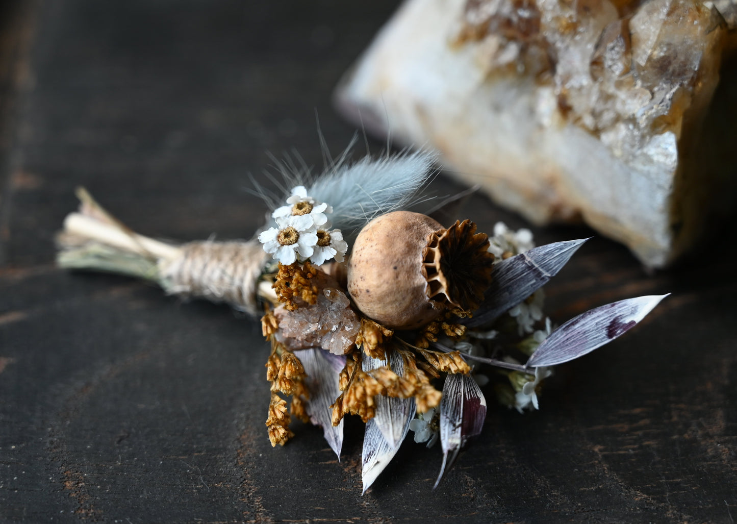 Everlasting Buttonhole with Gemstones