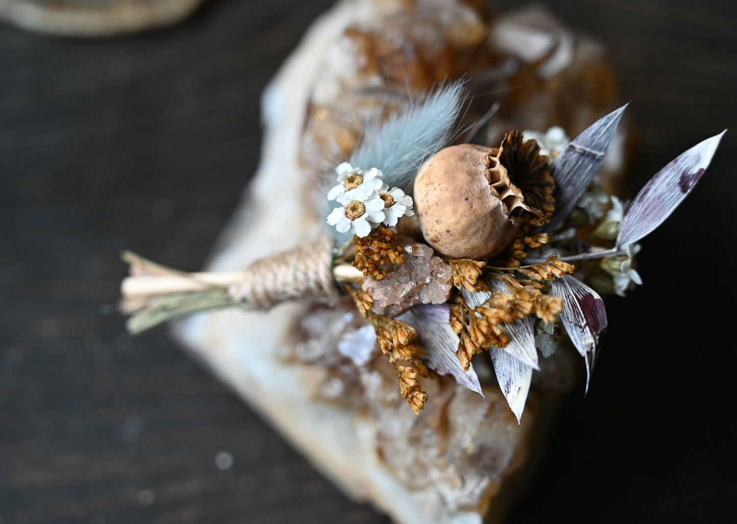 Everlasting Buttonhole with Gemstones